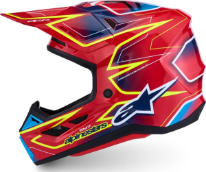 Alpinestars S-M7 öntött sisak, piros/sárga/kék, L-es méret, 3, nordicamoto.ro