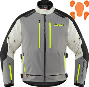 Geaca Textil Icon Raiden™ Gray 3XL, 2, nordicamoto.ro
