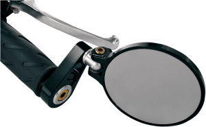 Folding Bar End Mirror Anodized Black, 2, nordicamoto.ro