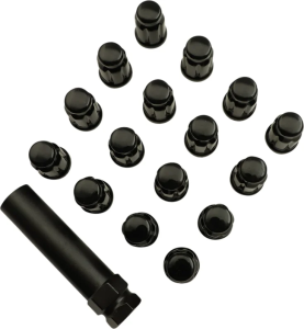 Splined Lug Nut Black, 1, nordicamoto.ro