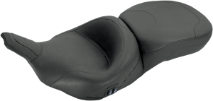 Heated One-piece 2-up Vinyl Touring Seat Black