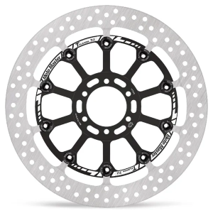 Halo sorozatú úszó rotor – fekete, ezüst, rozsdamentes acél, 1, nordicamoto.ro