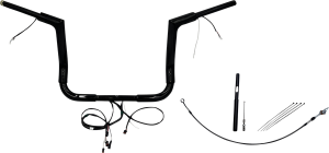 Plug & Play Ez Install 1-1/2(r) Flat Top Handlebar Kit Black, 2, nordicamoto.ro