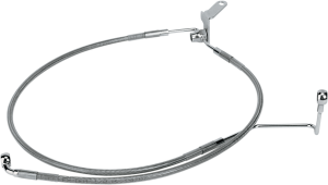 Extended Length Stainless Steel Brake Line Kit Silver, Clear-coated