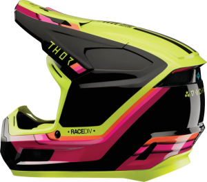 Thor Fleet Defy gyermek sisak, fekete/rózsaszín/neon sárga, L méret, 4, nordicamoto.ro