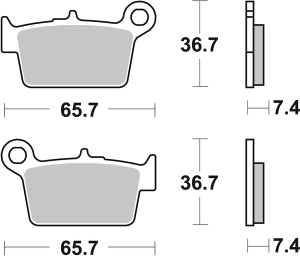Hf Street Ceramic Organic Brake Pads