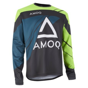 AMOQ Snowcross póló, fekete/HiVis, nordicamoto.ro