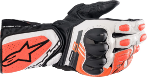 Alpinestars SP-8 V3 kesztyű, fekete/fehér/fluoreszkáló piros
