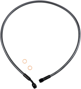 Braided Front Brake Line Black Pearl