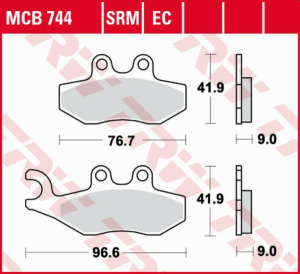TRW Organic első fékbetétek az APRILIA SPORTCITY 2T 50 '08–'13/SPORTCITY 125 '05–'13/SR 125/300 '10 modellekhez -/DERBI BOULEVARD 50/125 '08–'17/PEUGEOT CITYSTAR 50 '14–/PIAGGIO FLY 50 kétütemű / négyütemű '05–'12/LIBERTY 50 kétütemű / négyütemű '09–'15, nordicamoto.ro