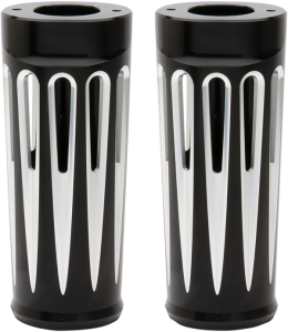 Aluminum Fork Boot Covers Black, Silver, Anodized, 1, nordicamoto.ro