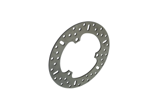 Round D-series Scooter Brake Rotor Silver, Stainless Steel, 1, nordicamoto.ro