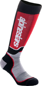 Alpinestars MX Plus gyermekzokni, fekete/piros/szürke, M/L méret, 1, nordicamoto.ro
