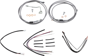 Complete Stainless Braided Handlebar Cable/brake Line Kit Silver