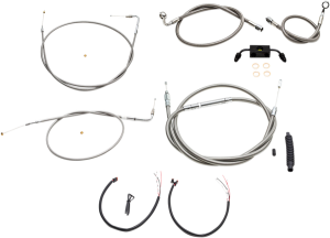 Complete Stainless Braided Handlebar Cable/brake Line Kit Silver, 1, nordicamoto.ro