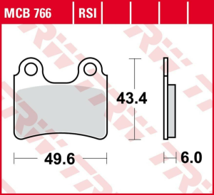 TRW Organic hátsó fékbetétek a GAS GAS TXT 125/200/250/280/300 '04–'11 modellekhez / SHERCO TRIALS 125/250/290/320 '06– / HONDA COTA 300RR '16 -/AJP PR3 125 / 200 '08–'12, nordicamoto.ro