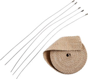 Exhaust Heat Wrap Kit Off-white, 1, nordicamoto.ro