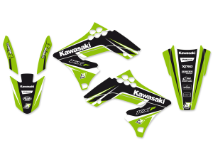 Graphics Kit With Seat Cover Black, Green, 2, nordicamoto.ro
