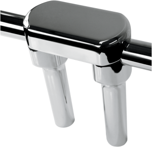 Hefty Handlebar Riser & Top Clamp Kit Silver