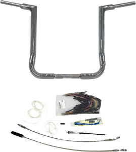 1-1/2(r) Ez Install Flat Top Handlebar Kit Silver, 1, nordicamoto.ro
