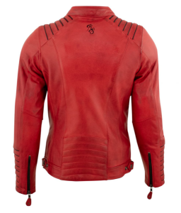 Geaca Piele Dama Rusty Stitches Amanda Red/Black 48, 4, nordicamoto.ro