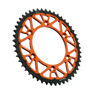 JT SPROCKETS Twinstar acél-alumínium hibrid lánckerék, fekete, narancssárga , nordicamoto.ro