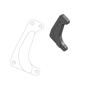 Supermoto versenyrotor-adapter tartó, fekete, 3, nordicamoto.ro