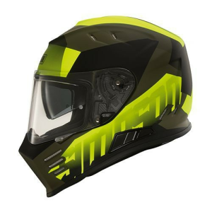 Teljes arcú motoros sisakok, Simpson Venom Army matt sárga fluoreszkáló sisak, nordicamoto.ro