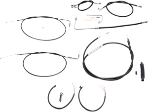 Complete Black Vinyl Braided Handlebar Cable/brake Line Kit Black, 1, nordicamoto.ro