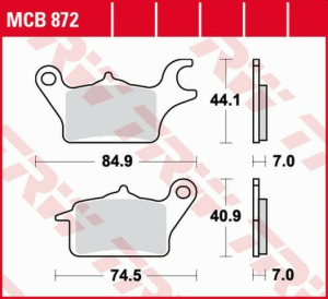 TRW szinterezett első fékbetétek az OFFROAD HONDA C 125 SUPER CUB '19-től / AFS 110 WAVE '12–'19 / KAWASAKI Z 125 PRO '17–'19 modellekhez, nordicamoto.ro