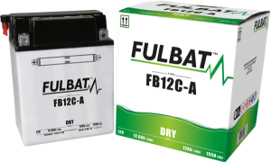 Moto Fulbat FB12C-A száraz 12 V-os, 12,6 Ah-s, 155 A-es akkumulátor – elektrolittal együtt, 2, nordicamoto.ro