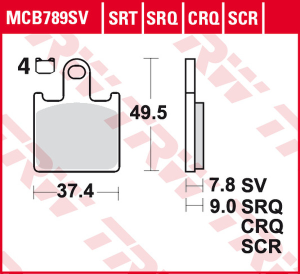 Srt Series Sindered Front Brake Pads