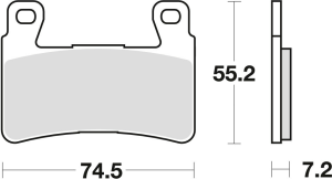TRW szinterezett első fékbetétek STREET HONDA CB 1300 F '03–'04/HYOSUNG GT 650 '09–'17