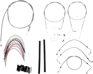 Complete Stainless Braided Handlebar Cable/brake Line Kit Silver, 1, nordicamoto.ro