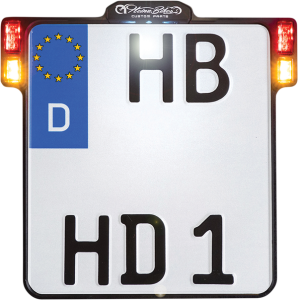 License Plate Holder 3-in-1 For Eu Countries Red, Yellow, 2, nordicamoto.ro