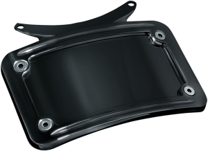 Curved License Plate Frame Gloss Black