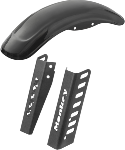 Front Fender Street With Fork Guards Black 