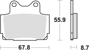 TRW Organic első/hátsó fékbetétek a YAMAHA TZR 125 (’88–’92), FZS 600 (’98–’03), SRX 600 (’86–’95), XJ 600 és DIVERSION (’92–’03) modellekhez, nordicamoto.ro