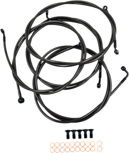 Standard Midnight Braided Handlebar Cable/brake Line Kit Black