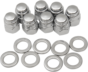 Chrome Cap Nut Kit Silver