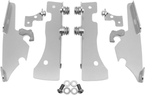 Fats/slim Windshield Trigger-lock Complete Mount Kit Polished, 1, nordicamoto.ro