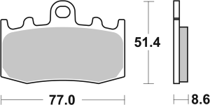 Hf Street Ceramic Organic Brake Pads, 2, nordicamoto.ro
