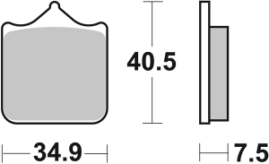 Ds Racing Dual Sintered Brake Pads, 2, nordicamoto.ro