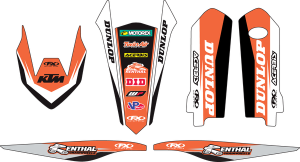 Trim Kit Graphics Black, Orange, White, 1, nordicamoto.ro
