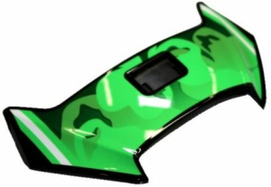 SHOEI XSPR3 sisak felső szellőzőnyílás-kiegészítő – zöld / fekete, 1, nordicamoto.ro