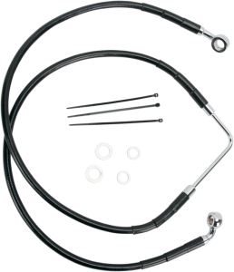 Stainless Steel Brake Line Kit Black, 1, nordicamoto.ro
