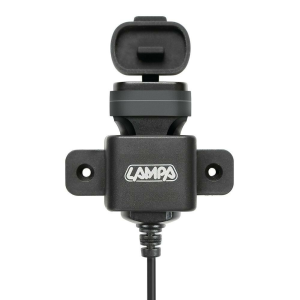 Omega rögzített, csavaros rögzítésű USB-s lámpa-töltő, 2, nordicamoto.ro
