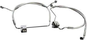 Designer Series Dot Front Lower Brake Line Kit Chrome, Sterling Chromite® Ii