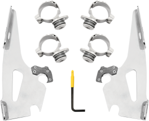 Fats/slim Windshield Trigger-lock Complete Mount Kit Polished