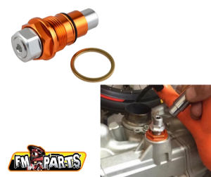 KTM 250/350/450/500 mechanikus vezérműlánc-feszítő, narancssárga, Fm-Parts, 2, nordicamoto.ro
